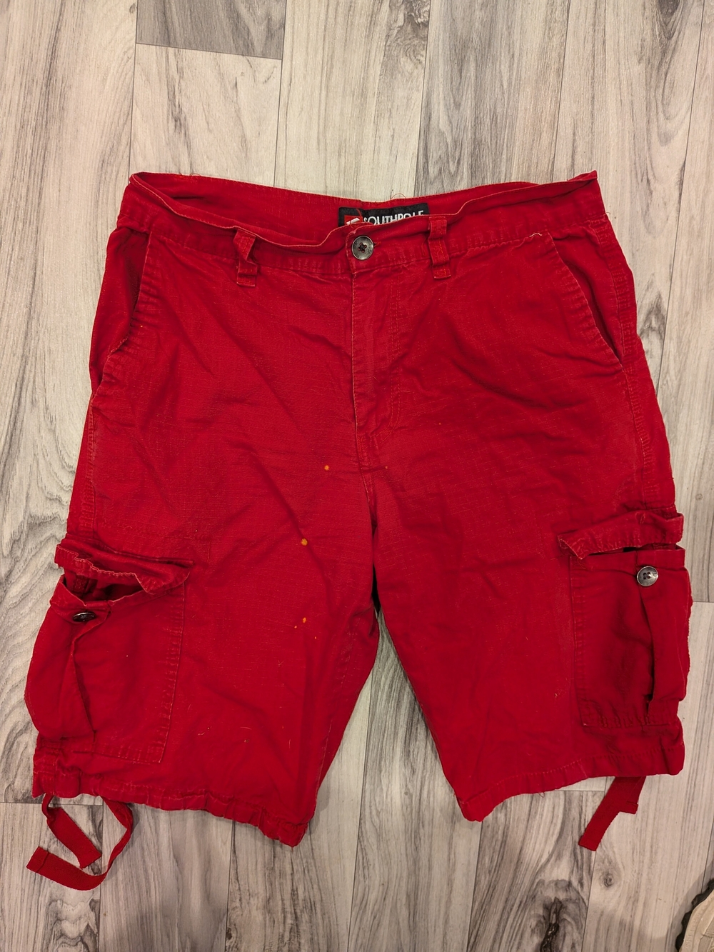 Southpole Men’s Red Cargo Shorts Size‎ 32 Streetwear Y2K Skater Utility